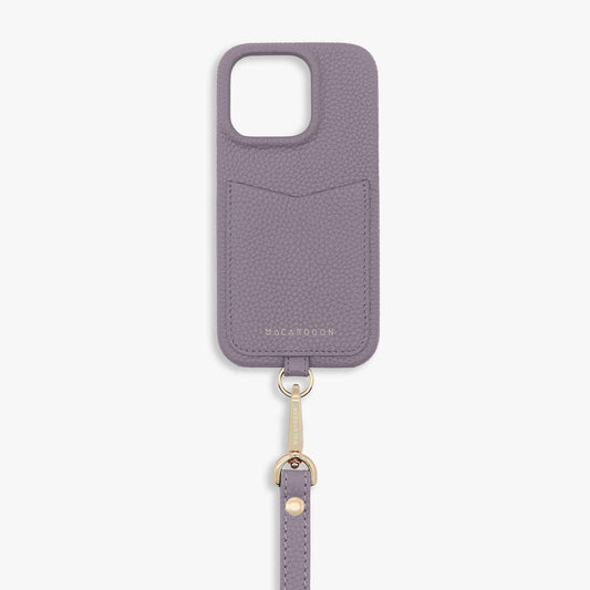 iPhone 13 Sling-Kartenetui aus Leder mit Lederarmband
