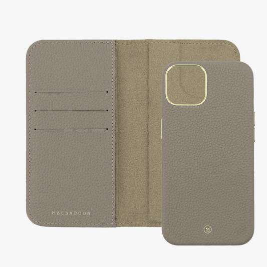 iPhone 15 Plus MagSafe Leather Flip Cover with Leather Case