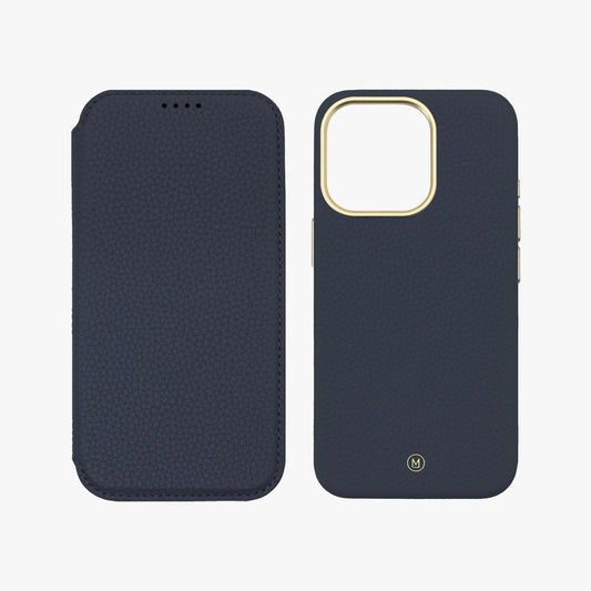 Sleek iPhone 14 Pro MagSafe Leather Flip Cover with Leather Case