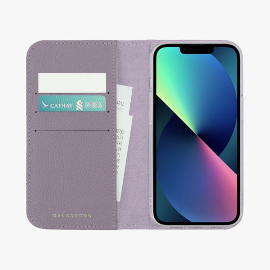 iPhone 12/12 Pro MagSafe Leder-Klapphülle mit transparenter Hülle