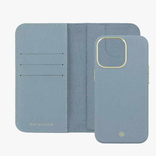 iPhone 16 Pro MagSafe Leder Flip Cover mit Lederhülle