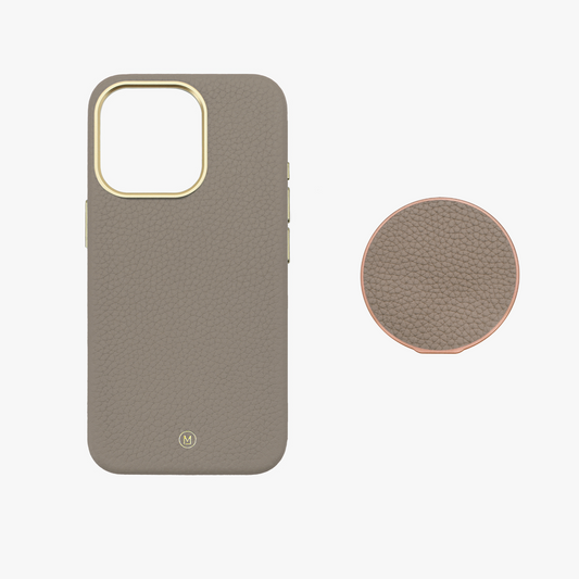 iPhone 14 Pro MagSafe Leather Case with Grippit Grip Stand