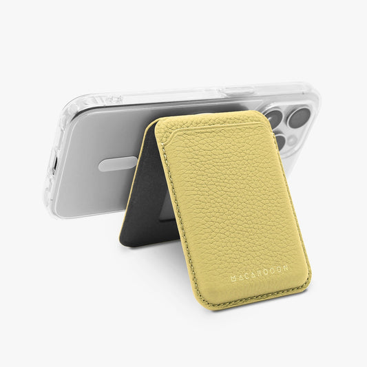 Étui transparent HD pour iPhone 15 + portefeuille MagSafe en cuir avec support