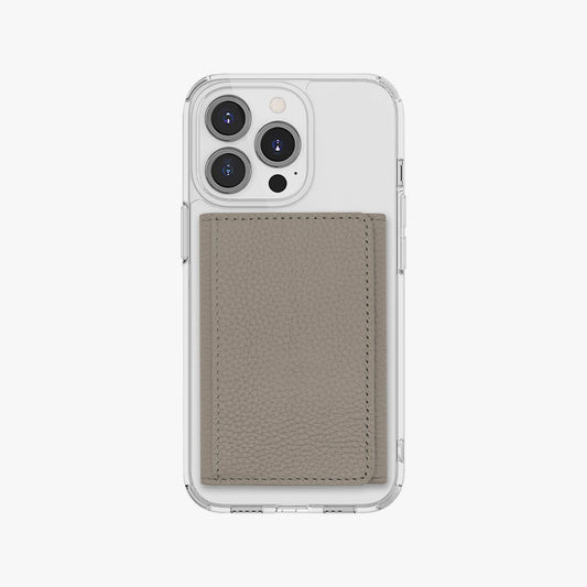Étui transparent HD pour iPhone 15 avec portefeuille à trois volets MagSafe