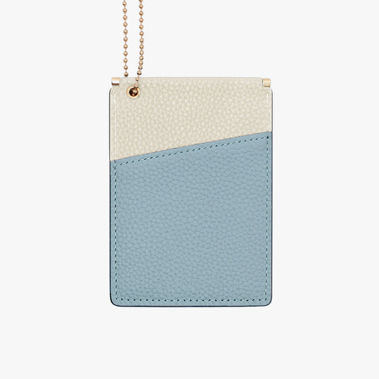 Bicolor Leather Pass Holder