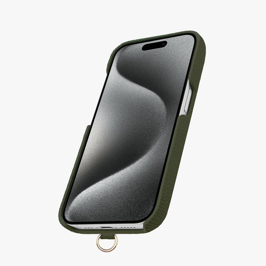 iPhone 15 Pro Max Leather Sling Card Case