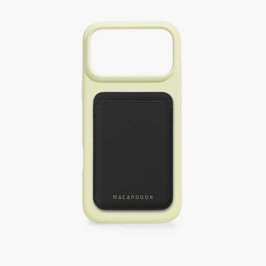 iPhone 17 Pro Max Silicone Case with Leather MagSafe Wallet Set