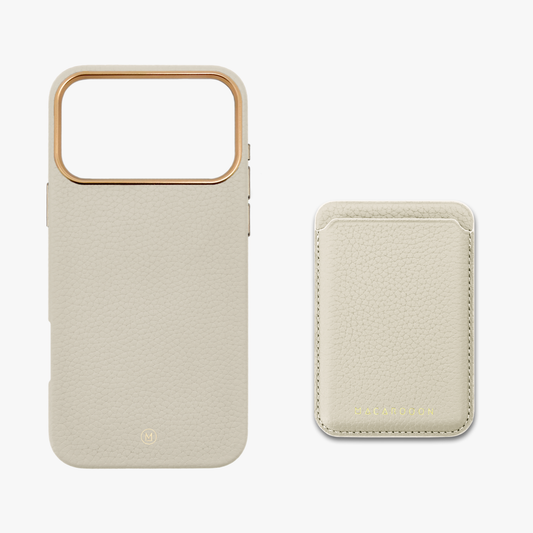 iPhone 17 Pro Max Leather MagSafe Case with Leather MagSafe Wallet Set