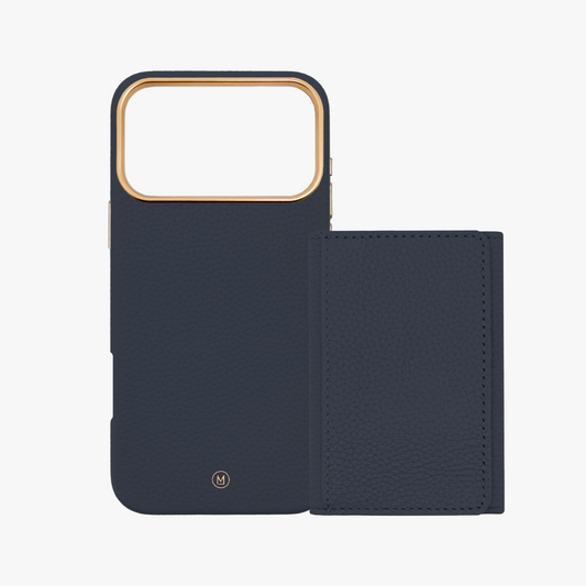 iPhone 17 Pro Max Leather Case with MagSafe Trifold Wallet Set