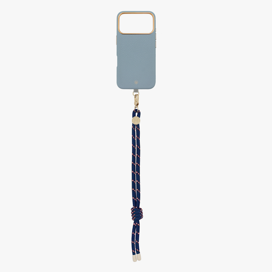iPhone 17 Pro Leather MagSafe Case with Wrist Rope Strap