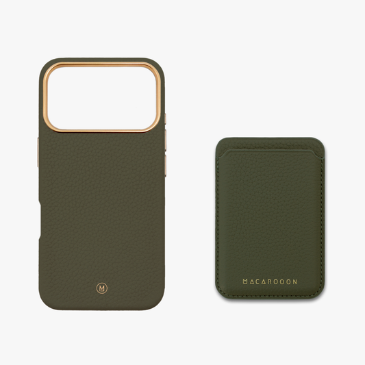 iPhone 17 Pro Leather MagSafe Case with Leather MagSafe Wallet Set