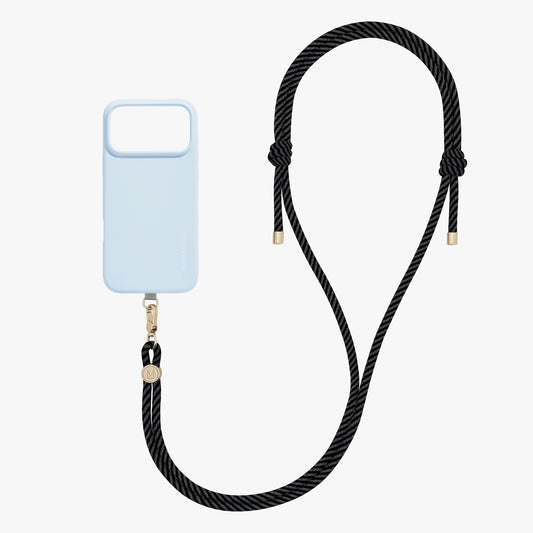 iPhone 18 Pro Silicone MagSafe Case with Crossbody Rope Strap