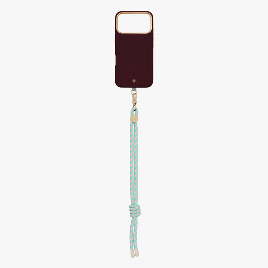 iPhone 18 Pro Leather MagSafe Case with Wrist Rope Strap