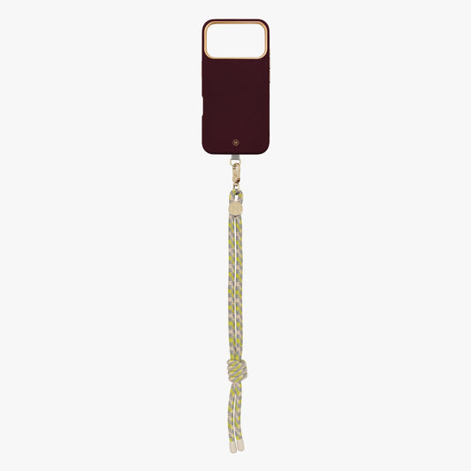 iPhone 18 Pro Leather MagSafe Case with Wrist Rope Strap