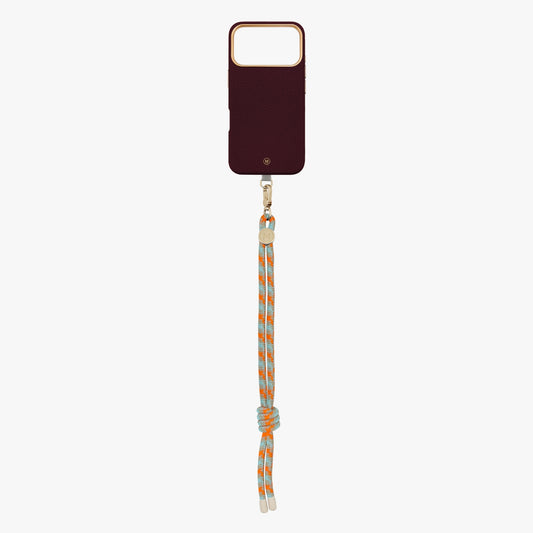 iPhone 18 Pro Leather MagSafe Case with Wrist Rope Strap