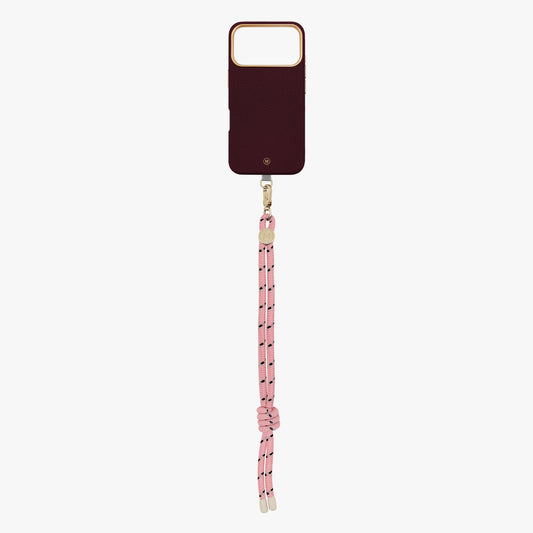 iPhone 18 Pro Leather MagSafe Case with Wrist Rope Strap