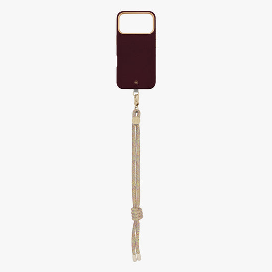iPhone 18 Pro Leather MagSafe Case with Wrist Rope Strap