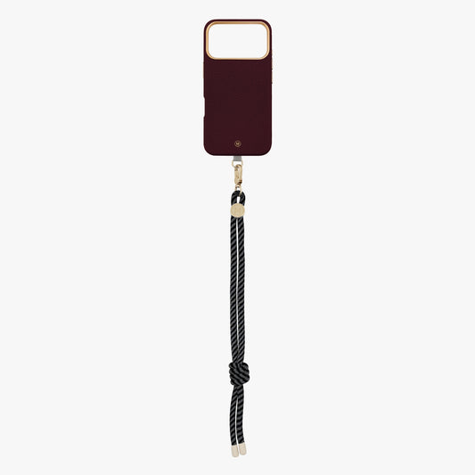iPhone 18 Pro Leather MagSafe Case with Wrist Rope Strap