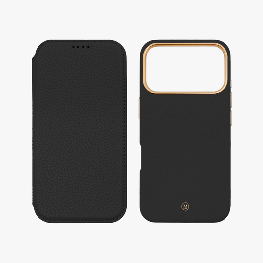 Sleek iPhone 18 Pro MagSafe Leather Flip Cover with Leather Case