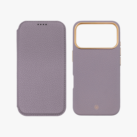 Sleek iPhone 18 Pro MagSafe Leather Flip Cover with Leather Case