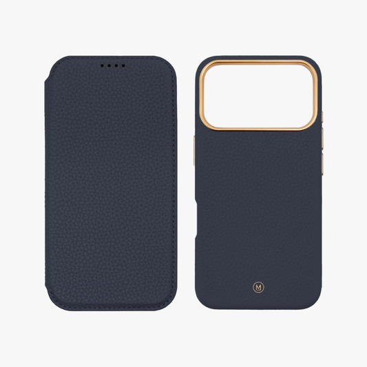 Sleek iPhone 18 Pro MagSafe Leather Flip Cover with Leather Case