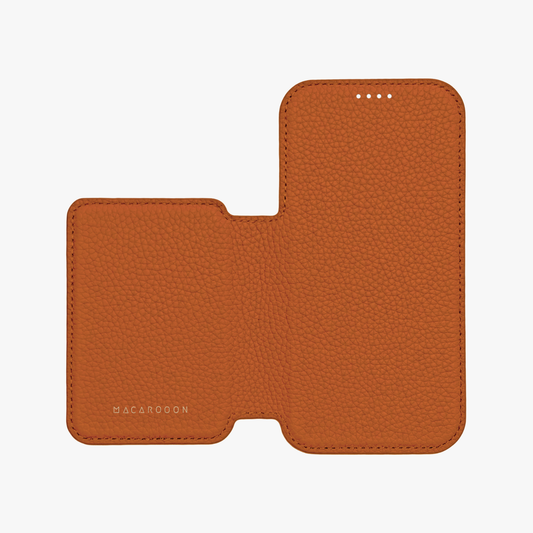 Sleek iPhone MagSafe Leather Flip Cover