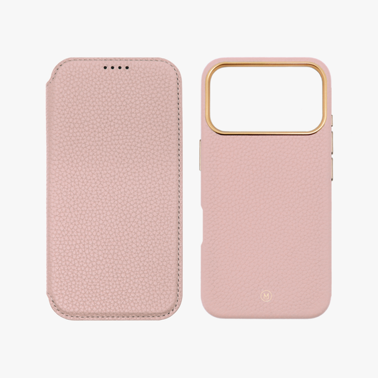 Sleek iPhone 18 Pro MagSafe Leather Flip Cover with Leather Case