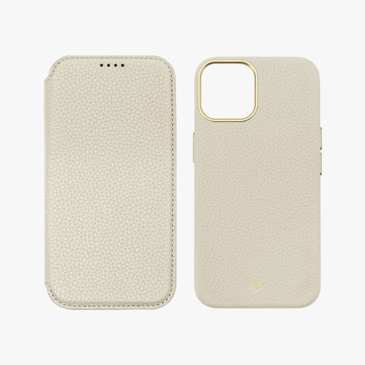 Sleek iPhone 15 Plus MagSafe Leather Flip Cover with Leather Case