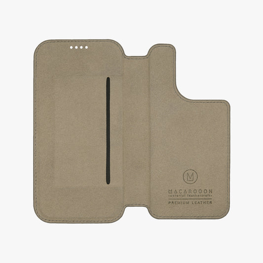Sleek iPhone 15 Pro MagSafe Leather Flip Cover with Sleek Leather Case