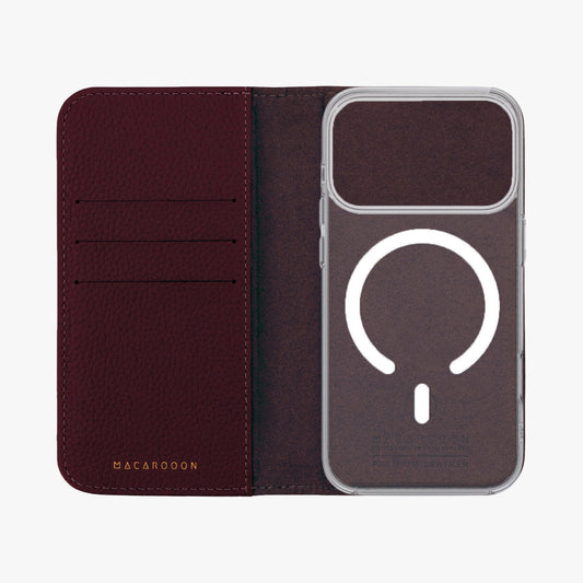 iPhone 18 Pro MagSafe Leather Flip Cover with Clear Case