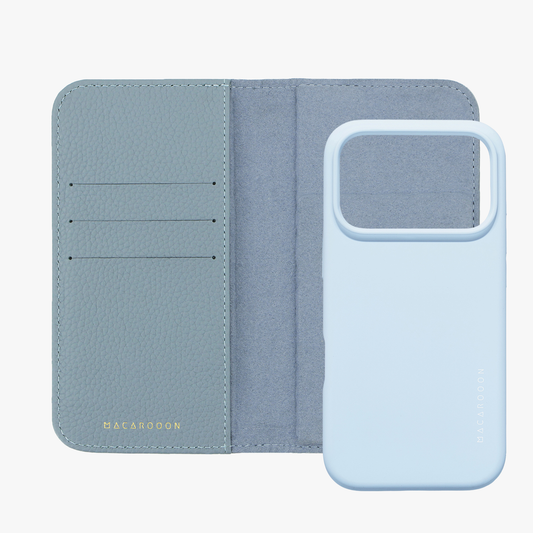 iPhone 17 Pro MagSafe Leather Flip Cover with Silicone Case