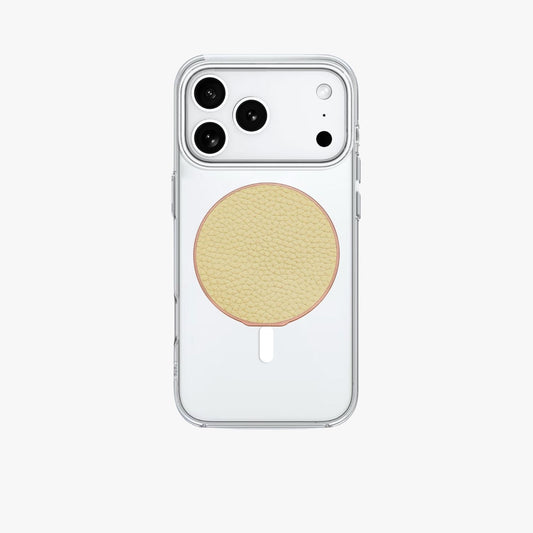 iPhone 18 Pro MagSafe HD Clear Case with Grippit Leather Grip Stand