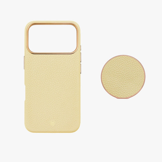 iPhone 18 Pro MagSafe Leather Case with Grippit Grip Stand