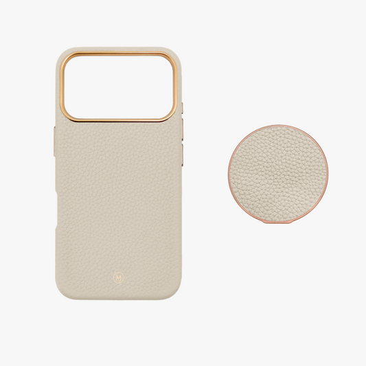 iPhone 17 Pro MagSafe Leather Case with Grippit Grip Stand