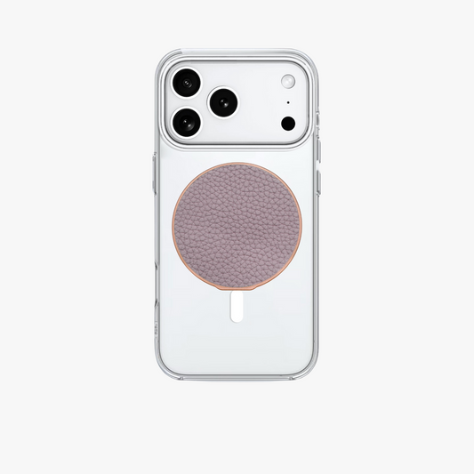 iPhone 17 Pro MagSafe HD Clear Case with Grippit Leather Grip Stand