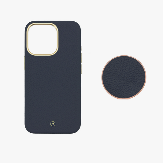 iPhone 14 Pro MagSafe Leather Case with Grippit Grip Stand