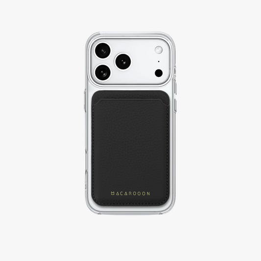 iPhone 17 Pro HD Clear Case with Leather MagSafe Wallet Set