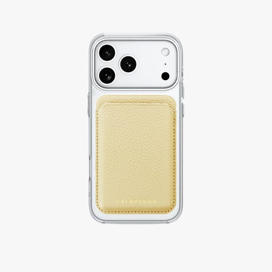 iPhone 18 Pro HD Clear Case with Leather MagSafe Wallet Set