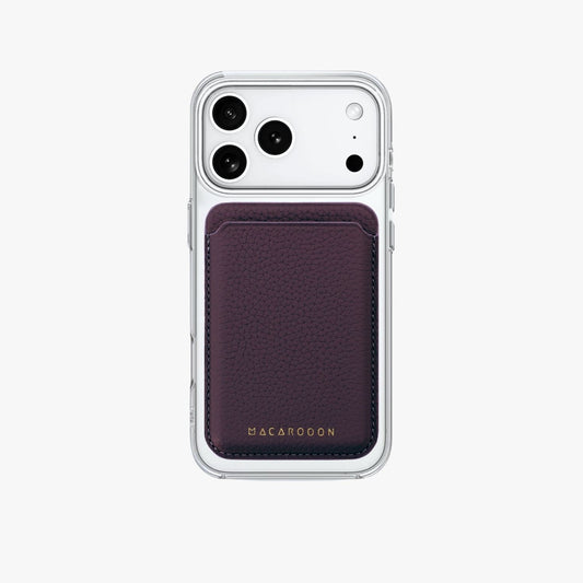 iPhone 18 Pro HD Clear Case with Leather MagSafe Wallet Set