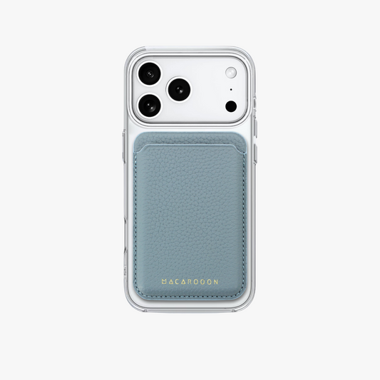 iPhone 17 Pro HD Clear Case with Leather MagSafe Wallet Set