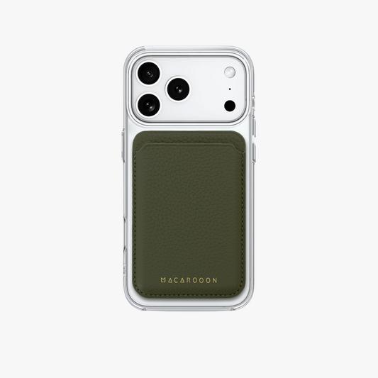 iPhone 17 Pro HD Clear Case with Leather MagSafe Wallet Set