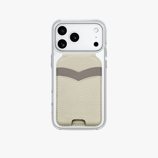 iPhone 17 Pro HD Clear Case + Leather MagSafe Wallet Stand with Mirror