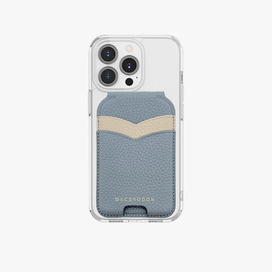 Coque transparente HD pour iPhone 16 Pro + portefeuille MagSafe en cuir avec support