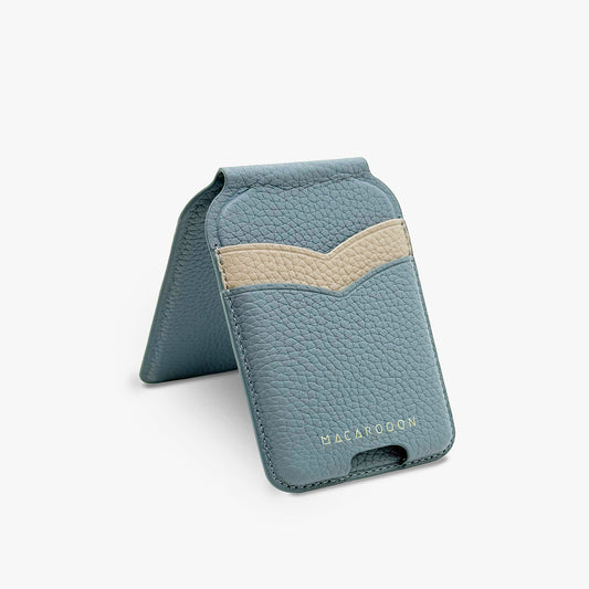 Leather MagSafe Wallet Stand with Mirror