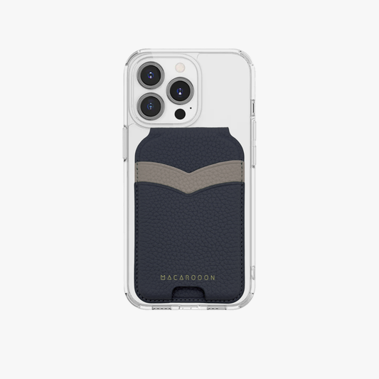 Coque transparente HD pour iPhone 16 Pro + portefeuille MagSafe en cuir avec support
