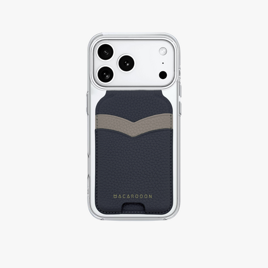 iPhone 17 Pro HD Clear Case + Leather MagSafe Wallet Stand with Mirror