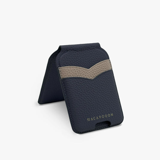 Leather MagSafe Wallet Stand with Mirror