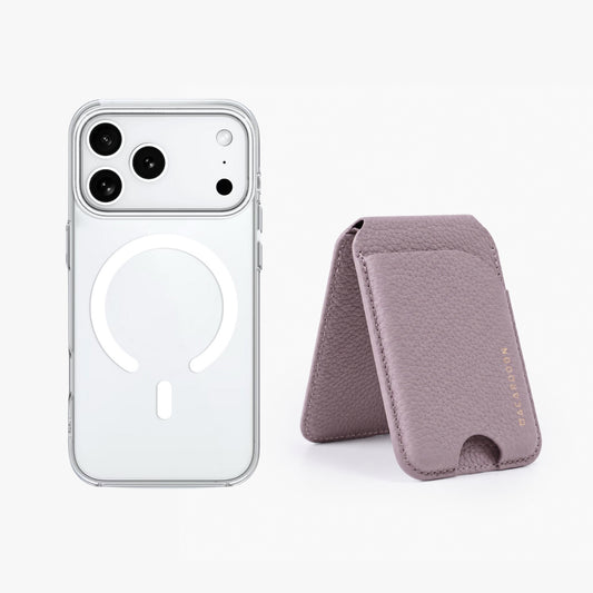 iPhone 18 Pro HD Clear MagSafe Case + FlexStand Leather MagSafe Wallet