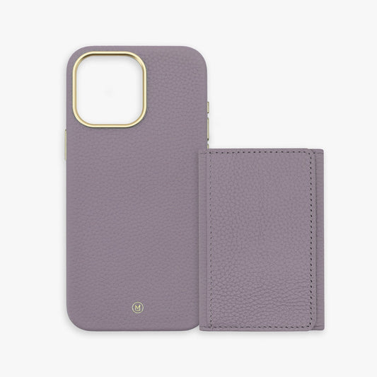 iPhone 13 Leather Case with MagSafe Trifold Wallet Set