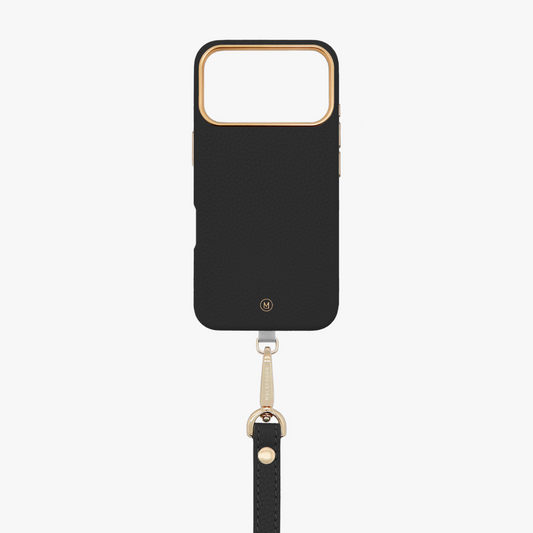 iPhone 17 Pro Leather MagSafe Case with Wrist Leather Strap